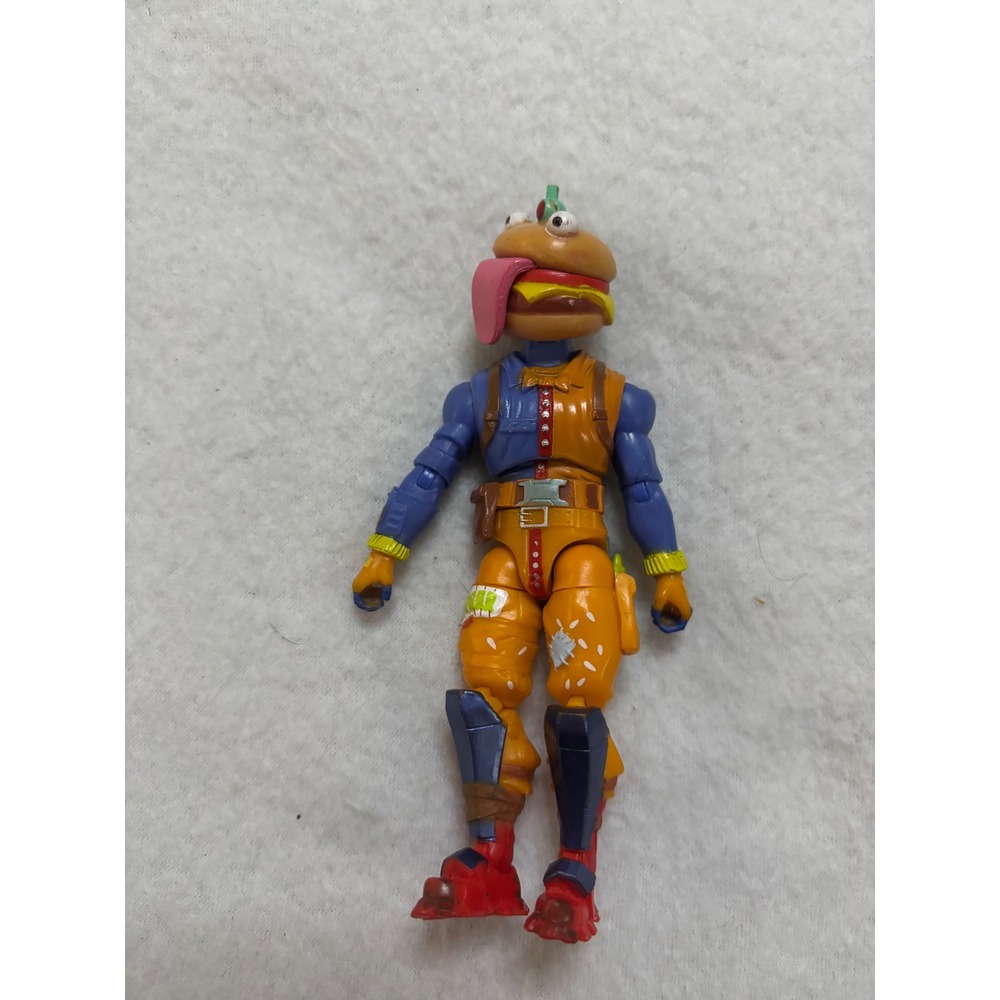 Fortnite Beef Boss Action Figure 4 Inch Durrr Burger Mascot Orange Epic Games